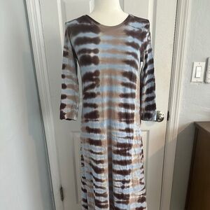 Raquel Allegra LA Tie Dye Boho Long dress with pockets